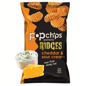Popchips Ridges Cheddar & Sour Cream Potato Chips